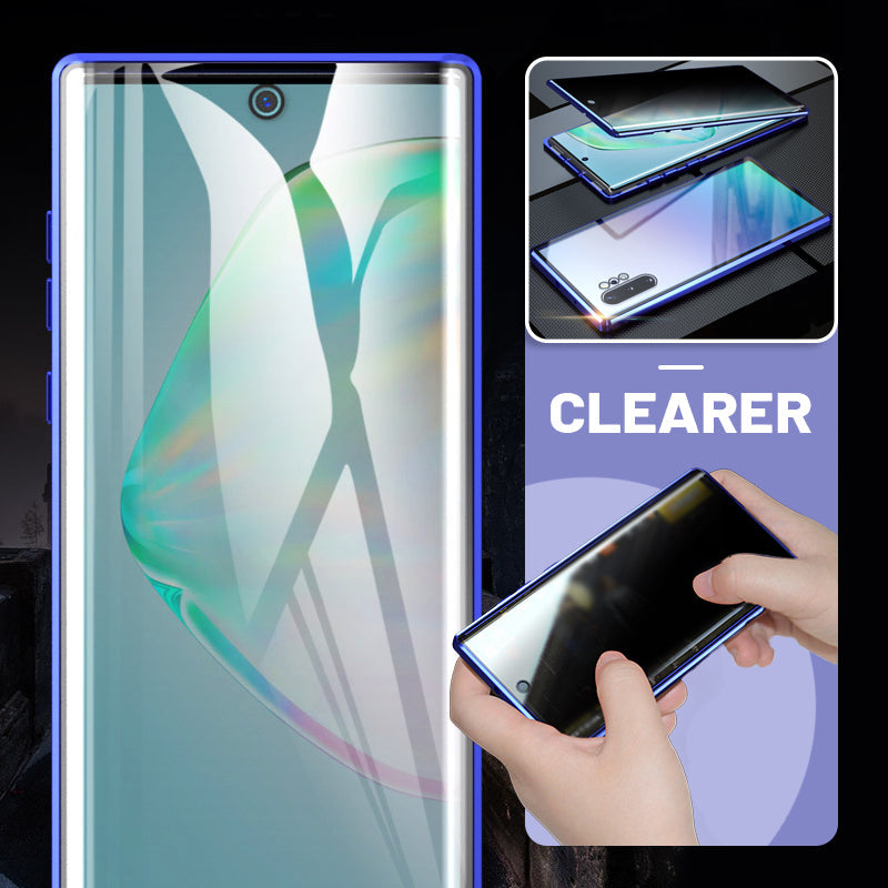Anti-peeping Magnetic Tempered Glass Double-sided Phone Case For Samsung