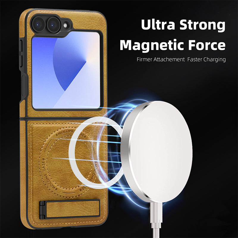 Luxury Magnetic PU Leather Case for Samsung Galaxy Z Flip /Fold 3-6 Series
