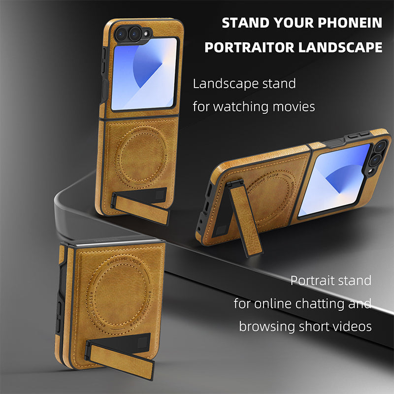 Luxury Magnetic PU Leather Case for Samsung Galaxy Z Flip /Fold 3-6 Series