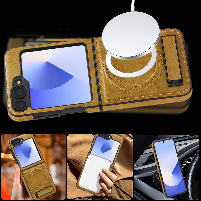 Luxury Magnetic PU Leather Case for Samsung Galaxy Z Flip /Fold 3-6 Series
