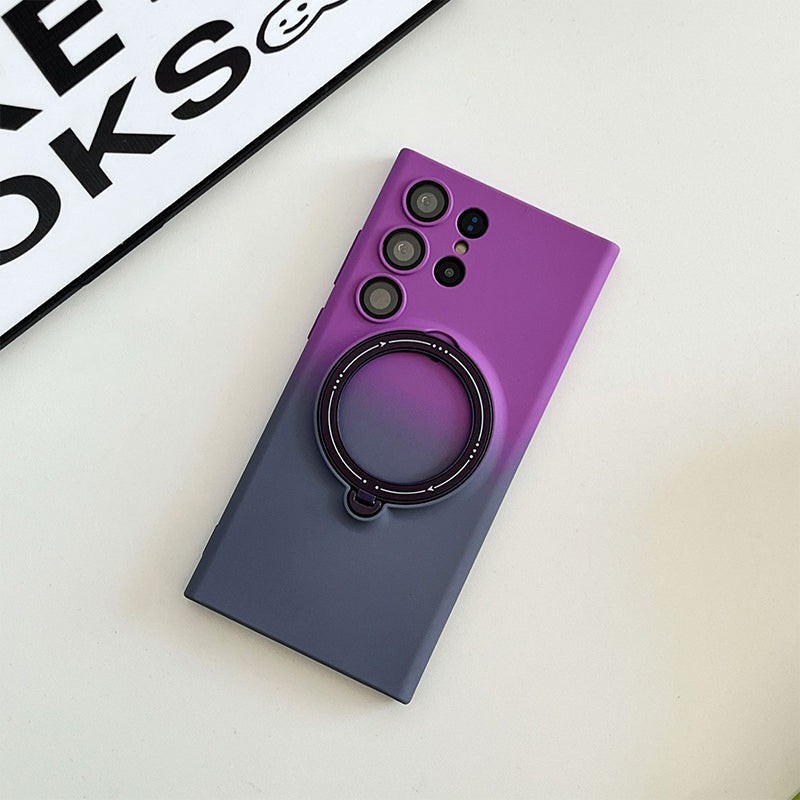 Gradient Magnetic Phone Case with Ring Stand For Samsung S23-24 Series