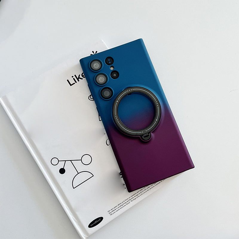 Gradient Magnetic Phone Case with Ring Stand For Samsung S23-24 Series