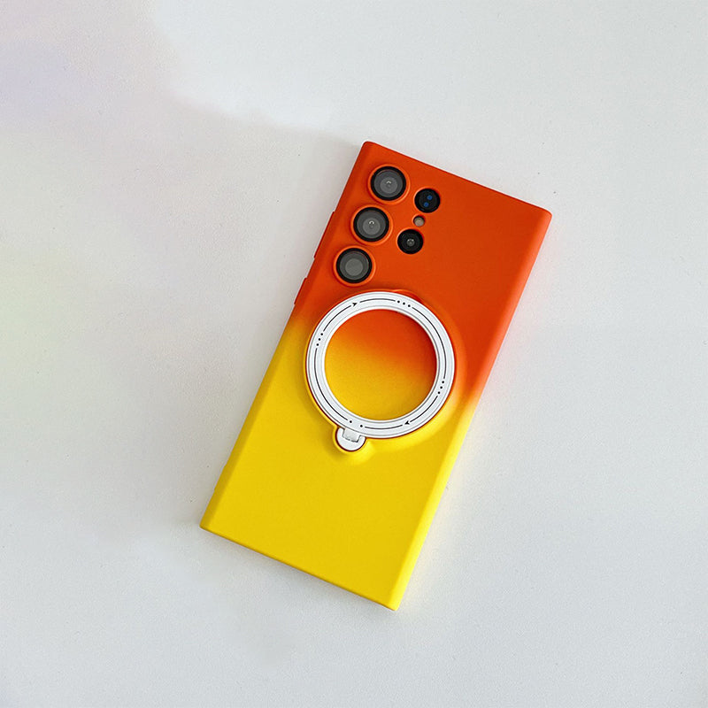 Gradient Magnetic Phone Case with Ring Stand For Samsung S23-24 Series