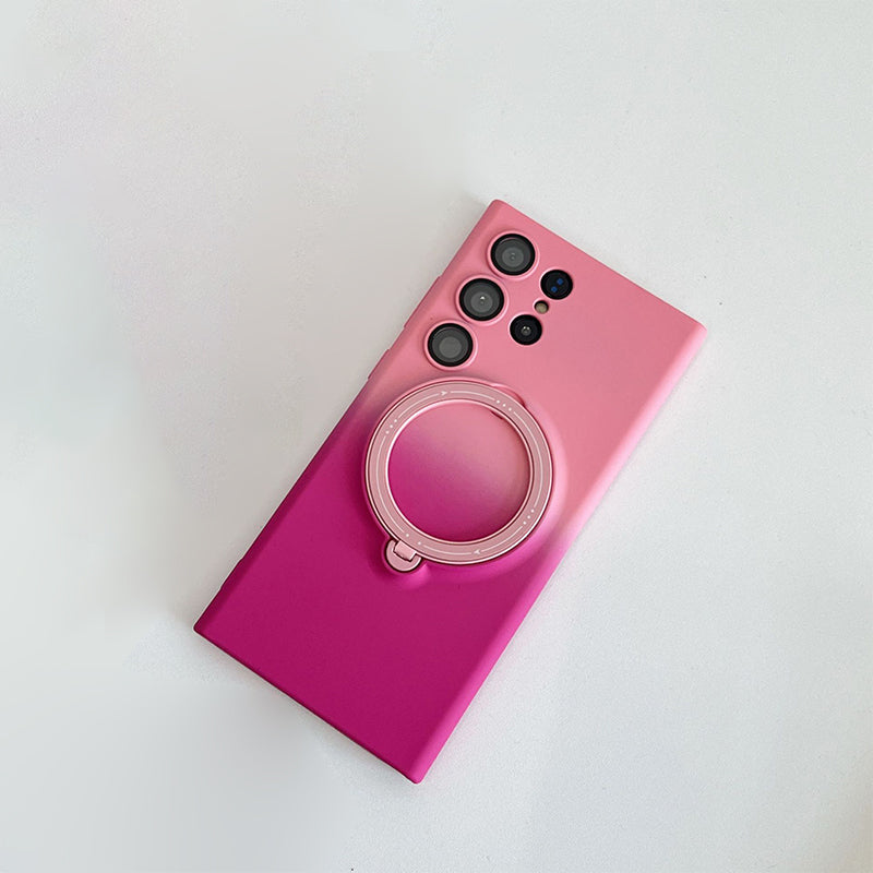 Gradient Magnetic Phone Case with Ring Stand For Samsung S23-24 Series