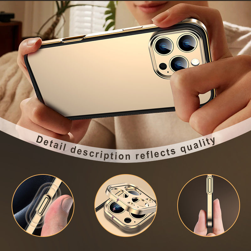 Premium Silicone Metal Frame for iPhone 16-13 Series