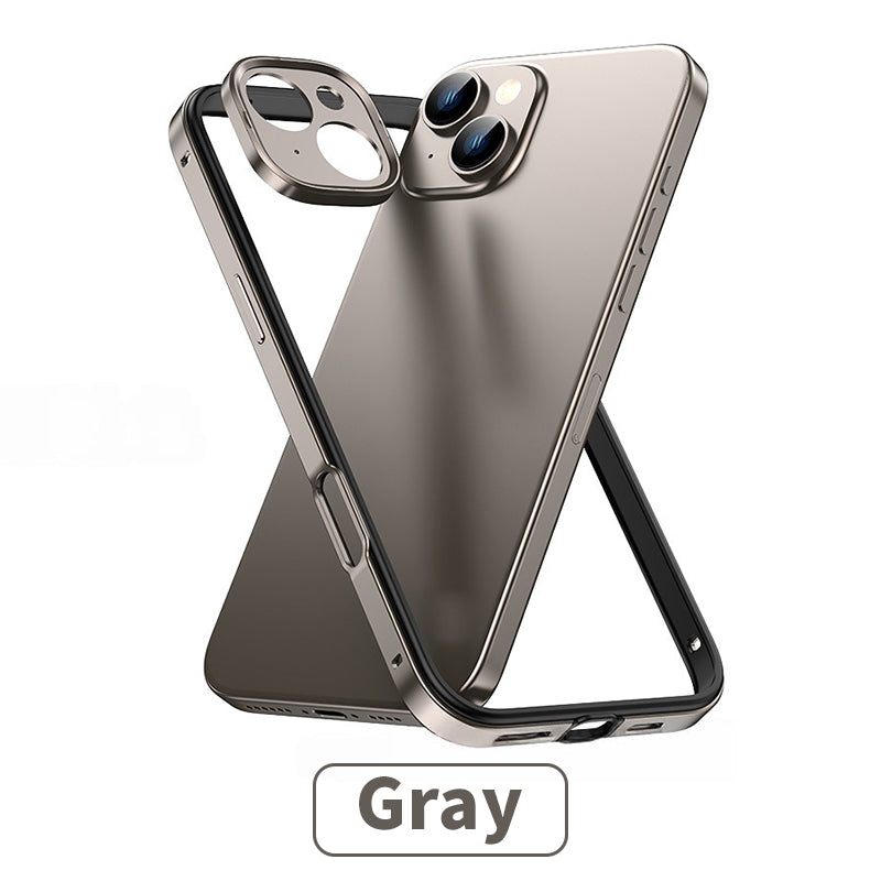Premium Silicone Metal Frame for iPhone 16-13 Series