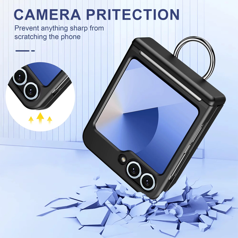 Galaxy Z Flip Series Vault Shield Card Holder Ring Case