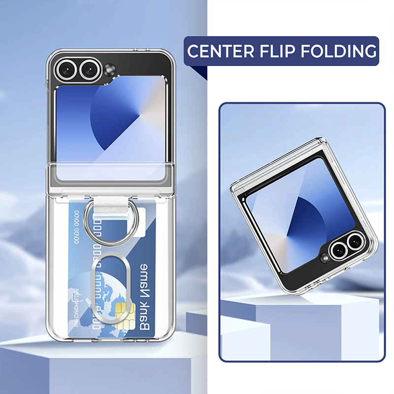 Galaxy Z Flip Series Vault Shield Card Holder Ring Case