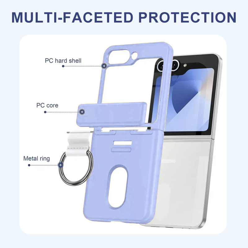 Galaxy Z Flip Series Vault Shield Card Holder Ring Case