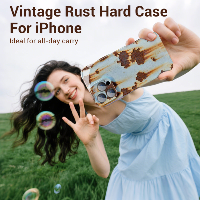 🔥2025 NEW ARRIVAL 🔩Vintage Rust Hard Case For iPhone