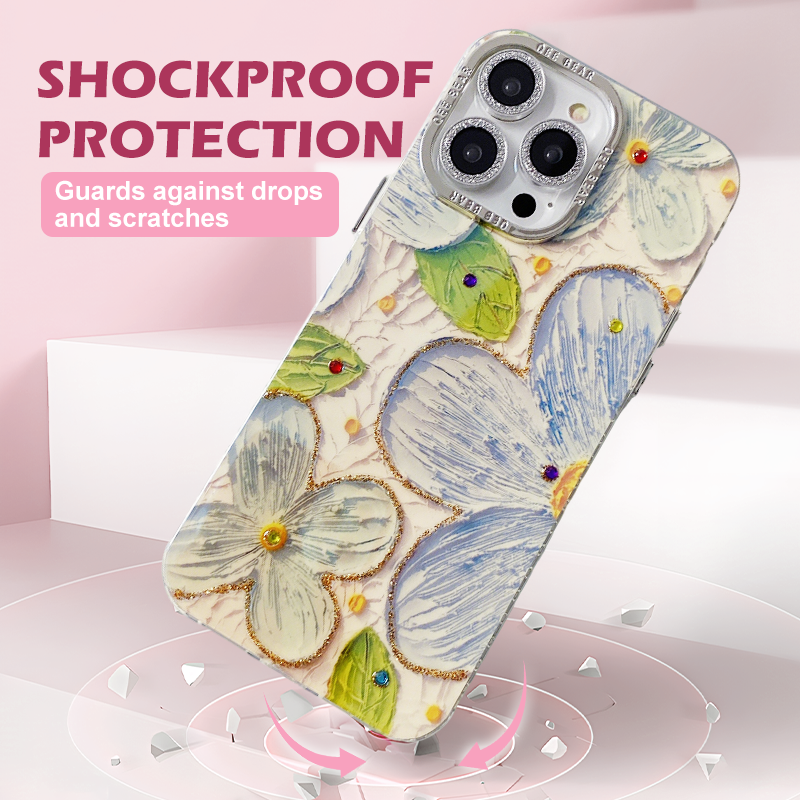 Shockproof Floral iPhone Phone Case