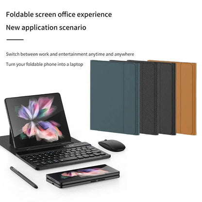 Bluetooth Wireless Keyboard with Leather Case for Samsung