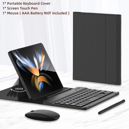 Bluetooth Wireless Keyboard with Leather Case for Samsung