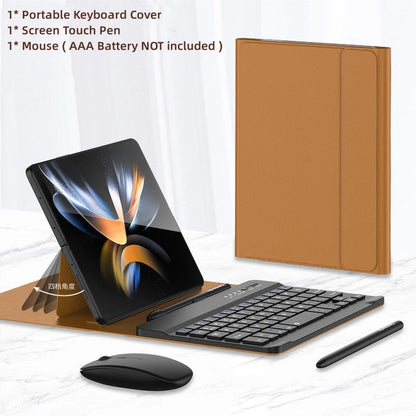 Bluetooth Wireless Keyboard with Leather Case for Samsung