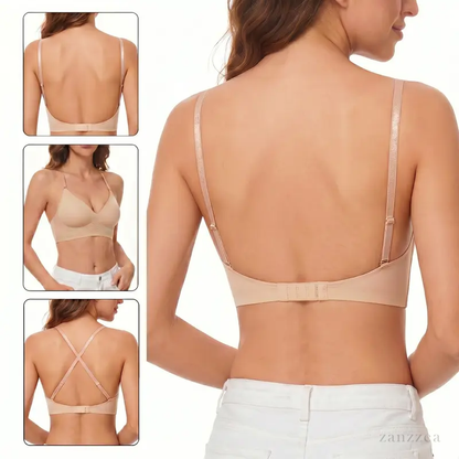 Deep V Low Back Backless Bra for A/B/C Cup - Seamless Invisible Bra