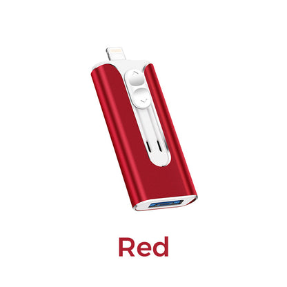 🥳2026 HOT SALE🥳💞50K+ SOLD!⚡📱 50% OFF! 4‑in‑1 Flash Drive – 64GB, MFI Lightning + Micro USB + USB 3.0. Works on iPhone, iPad, Android, PC. 💻✨