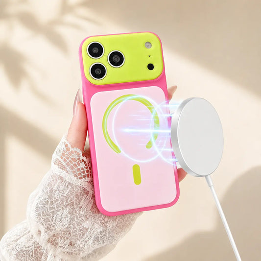 🌞🌈SUMMER HOT SALE💥50K+ SOLD!📱Trendy iPhone Case Hot Sale | Dopamine Color Block MagSafe Case – Ultra-Slim Matte Hard PC Cover for iPhone 17 Pro Max UK🇬🇧