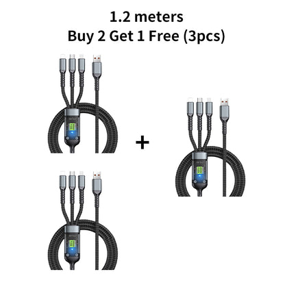 Transparent Luminous 3-in-1 Super Fast Charging Cable