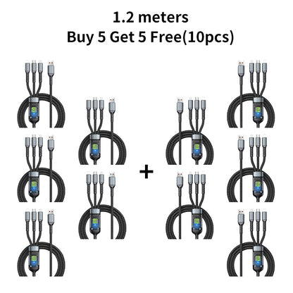 Transparent Luminous 3-in-1 Super Fast Charging Cable