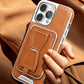 Magnetic Leather Case with Card Pocket for iPhone 15/14/13/12 Pro Max