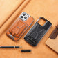 🔥Essential For Business📱Luxury leather iPhone case with removable magnetic tape