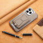 🔥Essential For Business📱Luxury leather iPhone case with removable magnetic tape