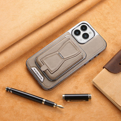 🔥Essential For Business📱Luxury leather iPhone case with removable magnetic tape