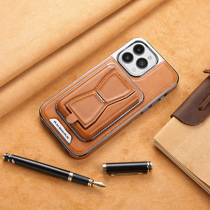 🔥Essential For Business📱Luxury leather iPhone case with removable magnetic tape