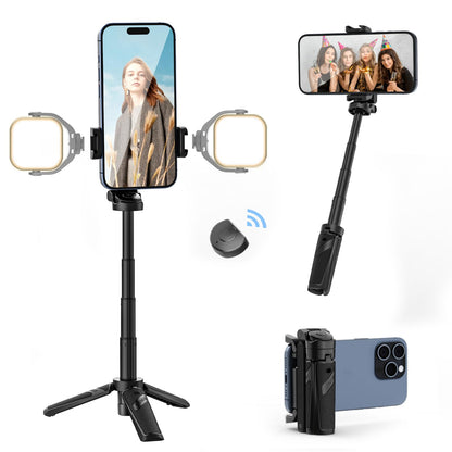 🔥2025 NEW SALES - 50% OFF🔥Extendable Grip Phone Tripod with Detachable Remote Pocket Size