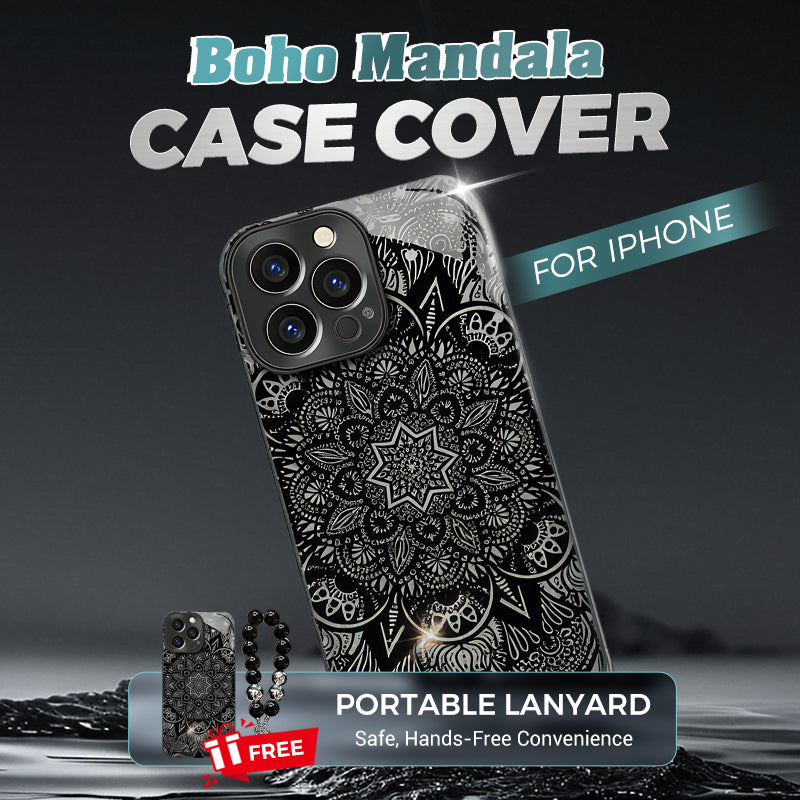 ⏰️Limited Time Free Shipping✈Black Five-angle Flower Case Cover for iPhone - Get a FREE Exquisite Diamond Bracelet!🔥