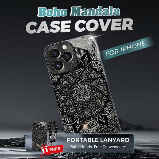 ⏰️Limited Time Free Shipping✈Black Five-angle Flower Case Cover for iPhone - Get a FREE Exquisite Diamond Bracelet!🔥