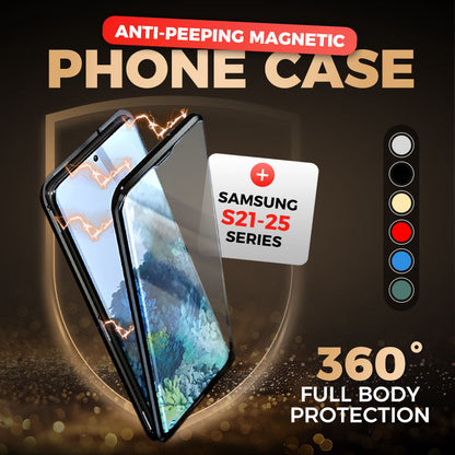 Anti-peeping Magnetic Tempered Glass Double-sided Phone Case For Samsung S26-21 Series