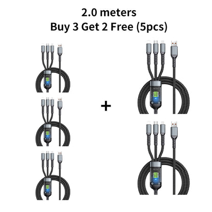 Transparent Luminous 3-in-1 Super Fast Charging Cable