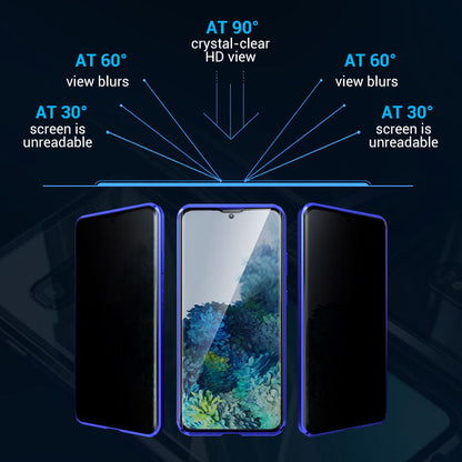 Anti-peeping Magnetic Tempered Glass Double-sided Phone Case For Samsung S21-25 Series
