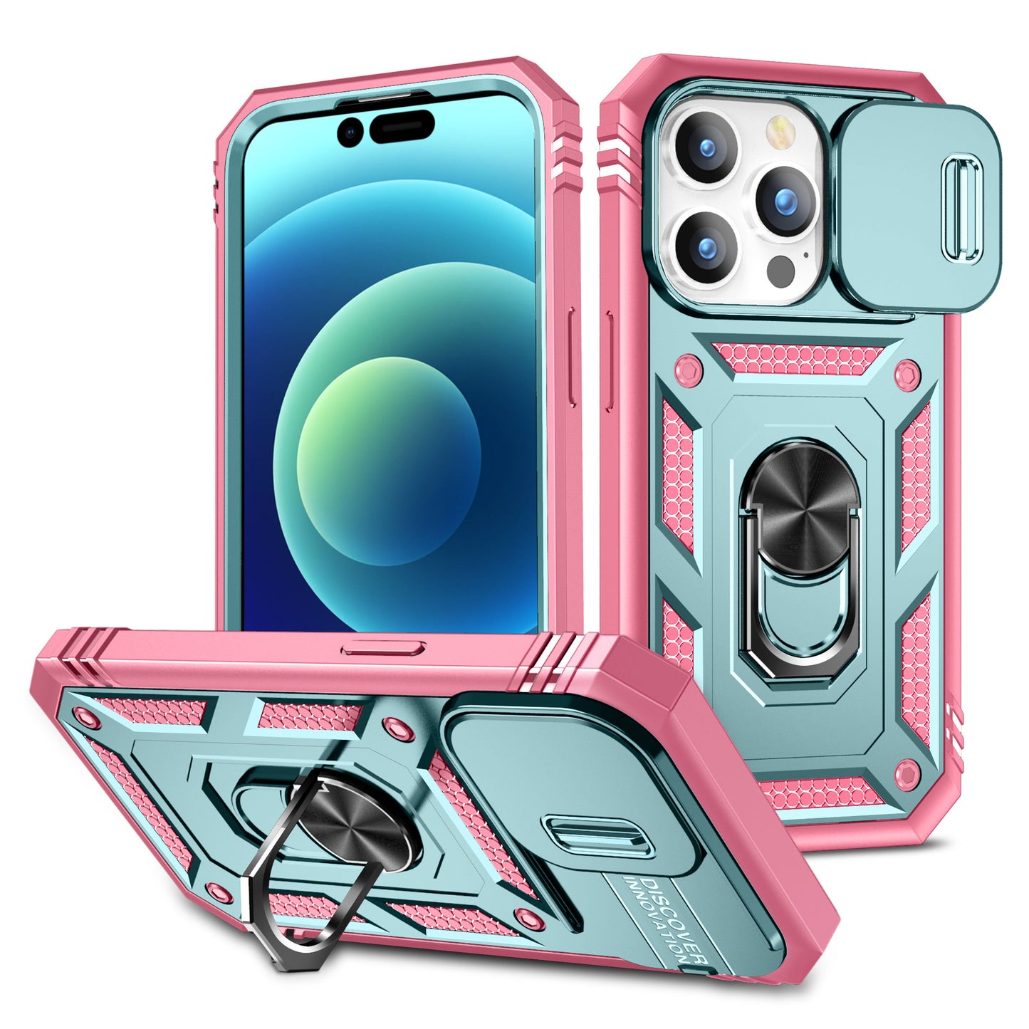 Magnetic Car Finger Ring 3-in-1 Phone Case