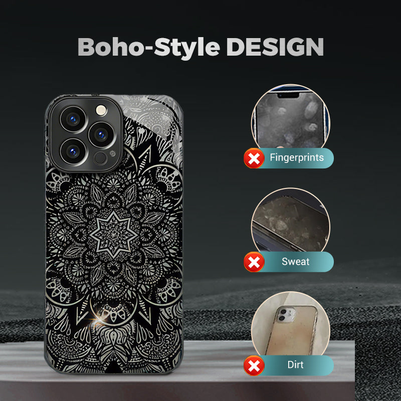 ⏰️Limited Time Free Shipping✈Black Five-angle Flower Case Cover for iPhone - Get a FREE Exquisite Diamond Bracelet!🔥