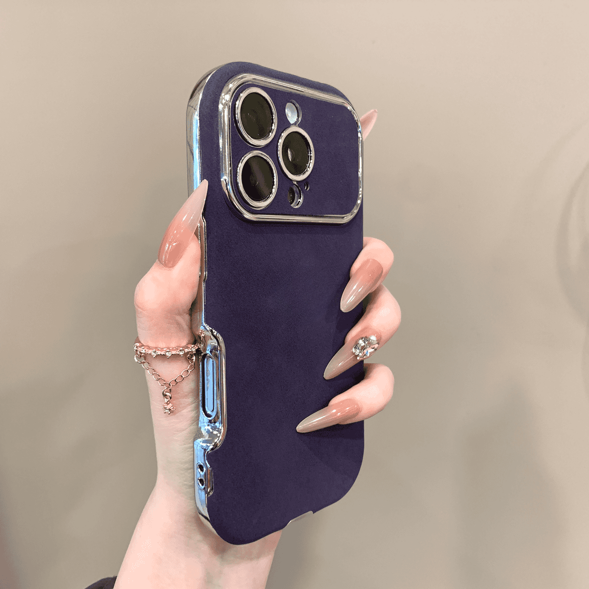 Funda de piel nobuck para iPhone