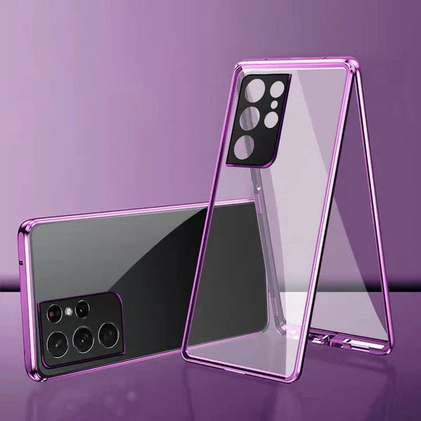 Anti-peeping Magnetic Tempered Glass Double-sided Phone Case For Samsung S26-21 Series