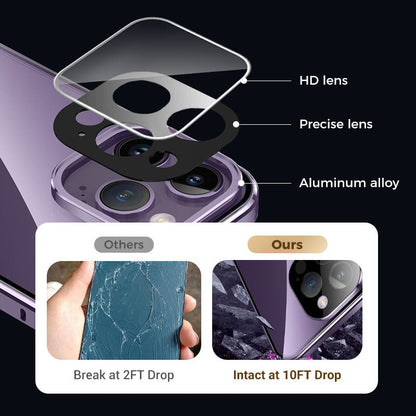 Magnetic double-sided anti-peep glass mobile phone case for iPhone