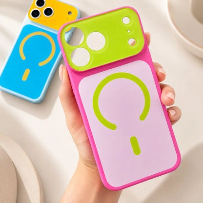 🌞🌈SUMMER HOT SALE💥50K+ SOLD!📱Trendy iPhone Case Hot Sale | Dopamine Color Block MagSafe Case – Ultra-Slim Matte Hard PC Cover for iPhone 17 Pro Max UK🇬🇧