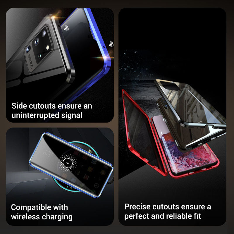 Anti-peeping Magnetic Tempered Glass Double-sided Phone Case For Samsung S26-21 Series