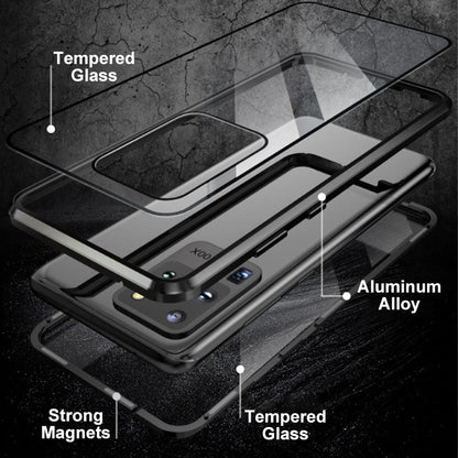 Anti-peeping Magnetic Tempered Glass Double-sided Phone Case For Samsung S21-25 Series