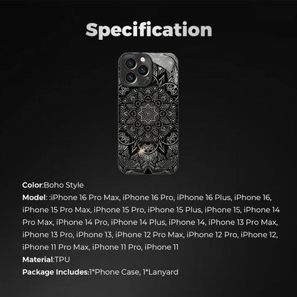 ⏰️Limited Time Free Shipping✈Black Five-angle Flower Case Cover for iPhone - Get a FREE Exquisite Diamond Bracelet!🔥