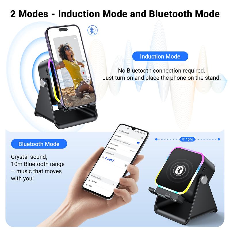 Induction Audio, Phone Holder & Ambient Light