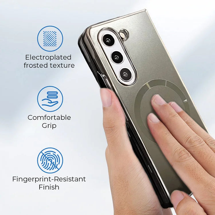 Electroplated Frosted Magnetic Cover for Samsung Galaxy Z Fold Series