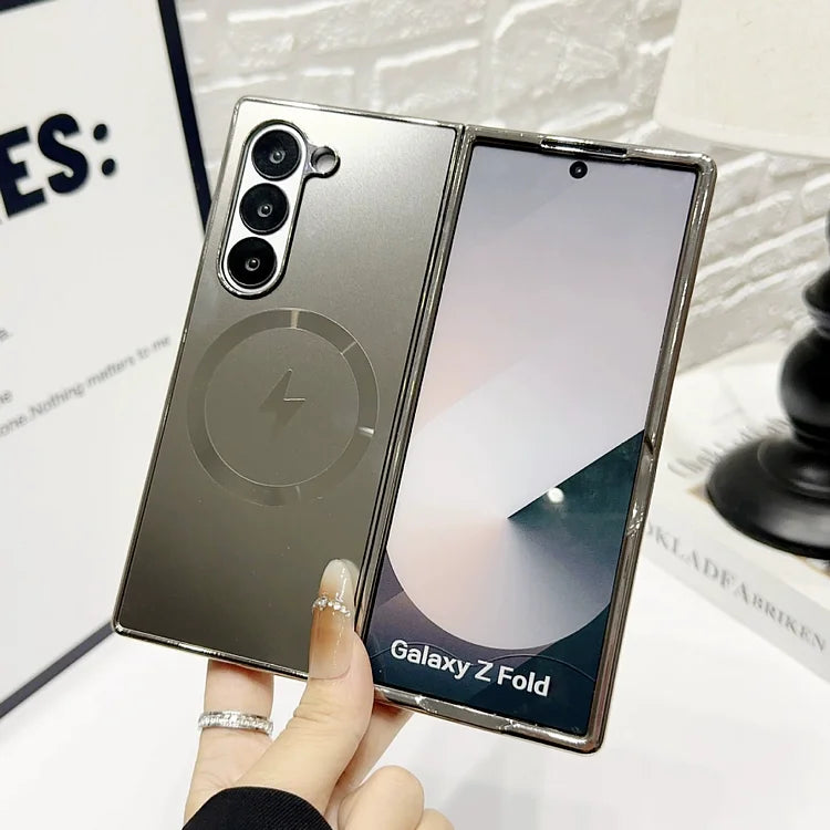 Electroplated Frosted Magnetic Cover for Samsung Galaxy Z Fold Series