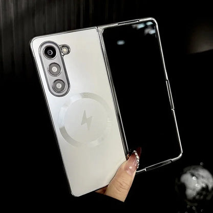 Electroplated Frosted Magnetic Cover for Samsung Galaxy Z Fold Series