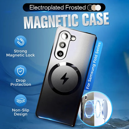 Electroplated Frosted Magnetic Cover for Samsung Galaxy Z Fold Series