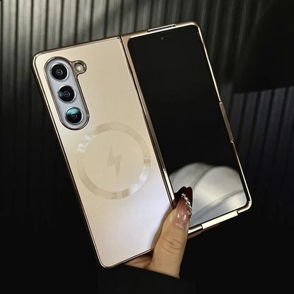 Electroplated Frosted Magnetic Cover for Samsung Galaxy Z Fold Series