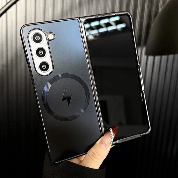 Electroplated Frosted Magnetic Cover for Samsung Galaxy Z Fold Series